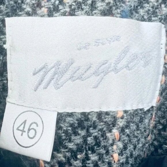 MUGLER VINTAGE WOOL TEXTURED BLAZER PINK STRIPES  SIZE 46 THIERRY MUGLER - Picture 5 of 15